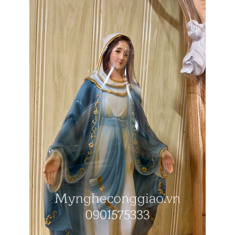 Bộ tượng công giáo composit 40cm thánh giá 60cm | bộ tượng chúa treo tường