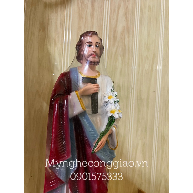 Bộ tượng công giáo composit 40cm thánh giá 60cm | bộ tượng chúa treo tường