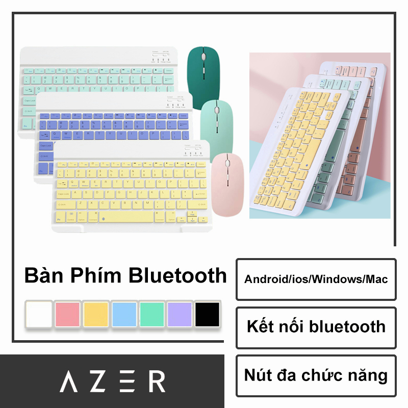 Bàn phím bluetooth bàn phím máy tính bàn phím không dây bàn phím màubàn phím không dây bluetooth nhiều màu