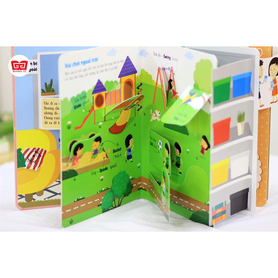 Sách - Lift-The-Flap- Lật mở khám phá - Stuff and toys - Những đồ vật quanh em - Đinh Tị Books