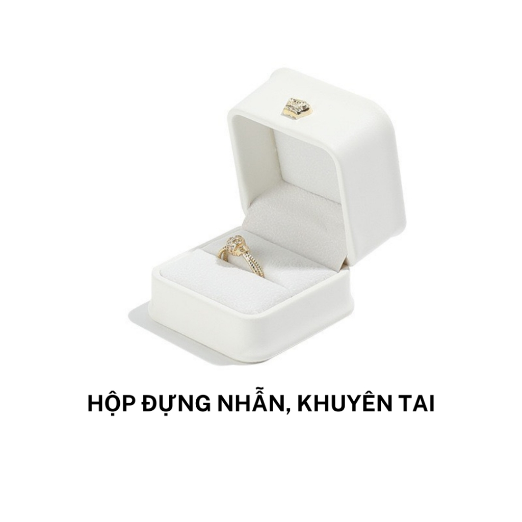 Hôp đựng trang sức chất liệu da Pu cao cấp Duyson Silver, hộp đựng nhẫn - khuyên tai - dây chuyền - lắc tay