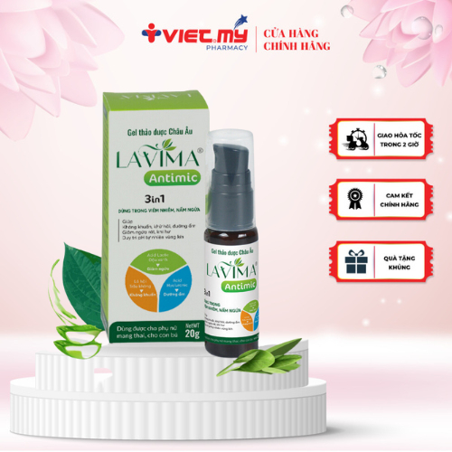 Gel Bôi Phụ khoa Thảo dược Châu Âu LAVIMA 20g - Ngăn ngừa Huyết trắng, Nấm Ngứa, Lộ Tuyến SP000186