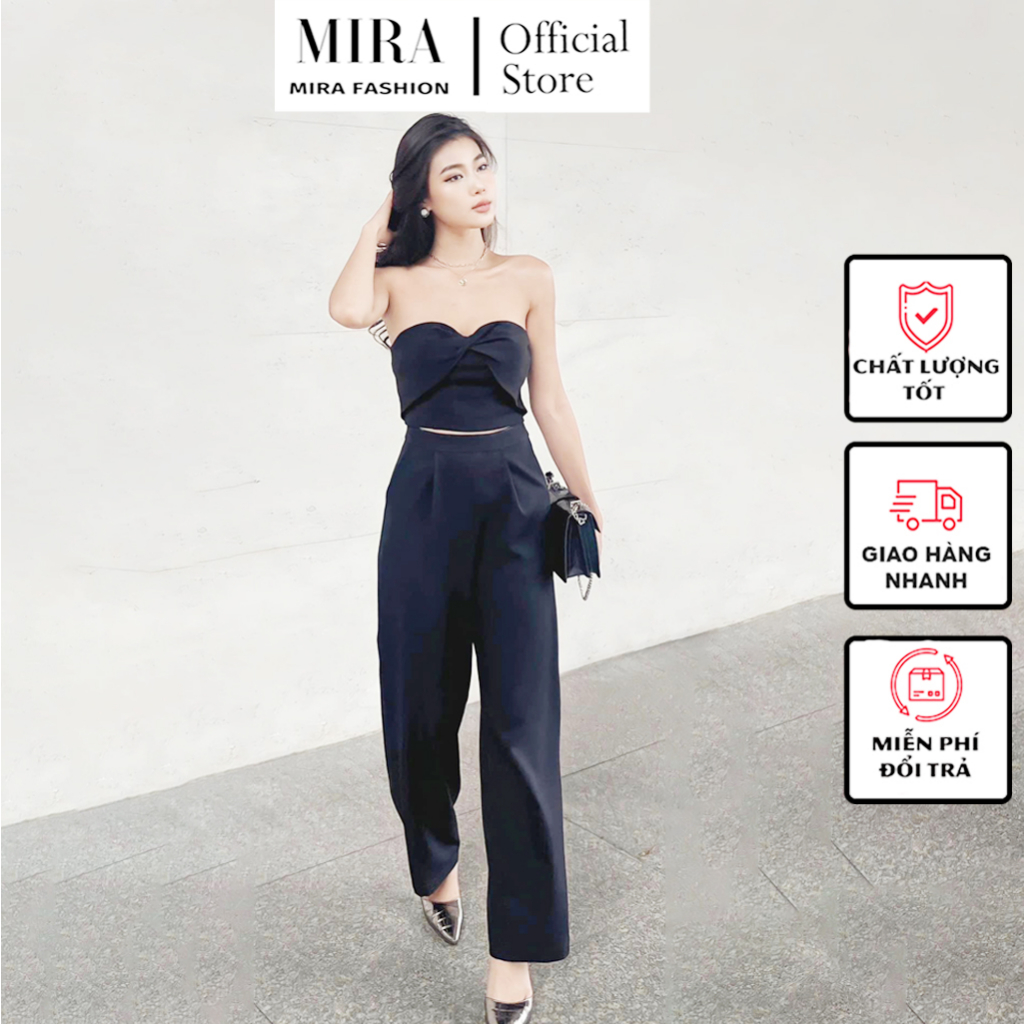 Set Áo Ống Cúp Ngực Và Quần Dài Suông Hàng Thiết Kế Cao Cấp-MIRA Fashion
