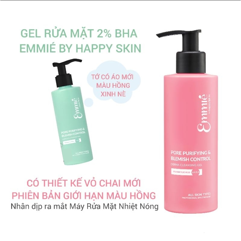 Gel rửa mặt Emmié Soothing & Hydrating, Pore Purifying & Blemish Làm làm sạch sâu cho mọi loại da 180ml