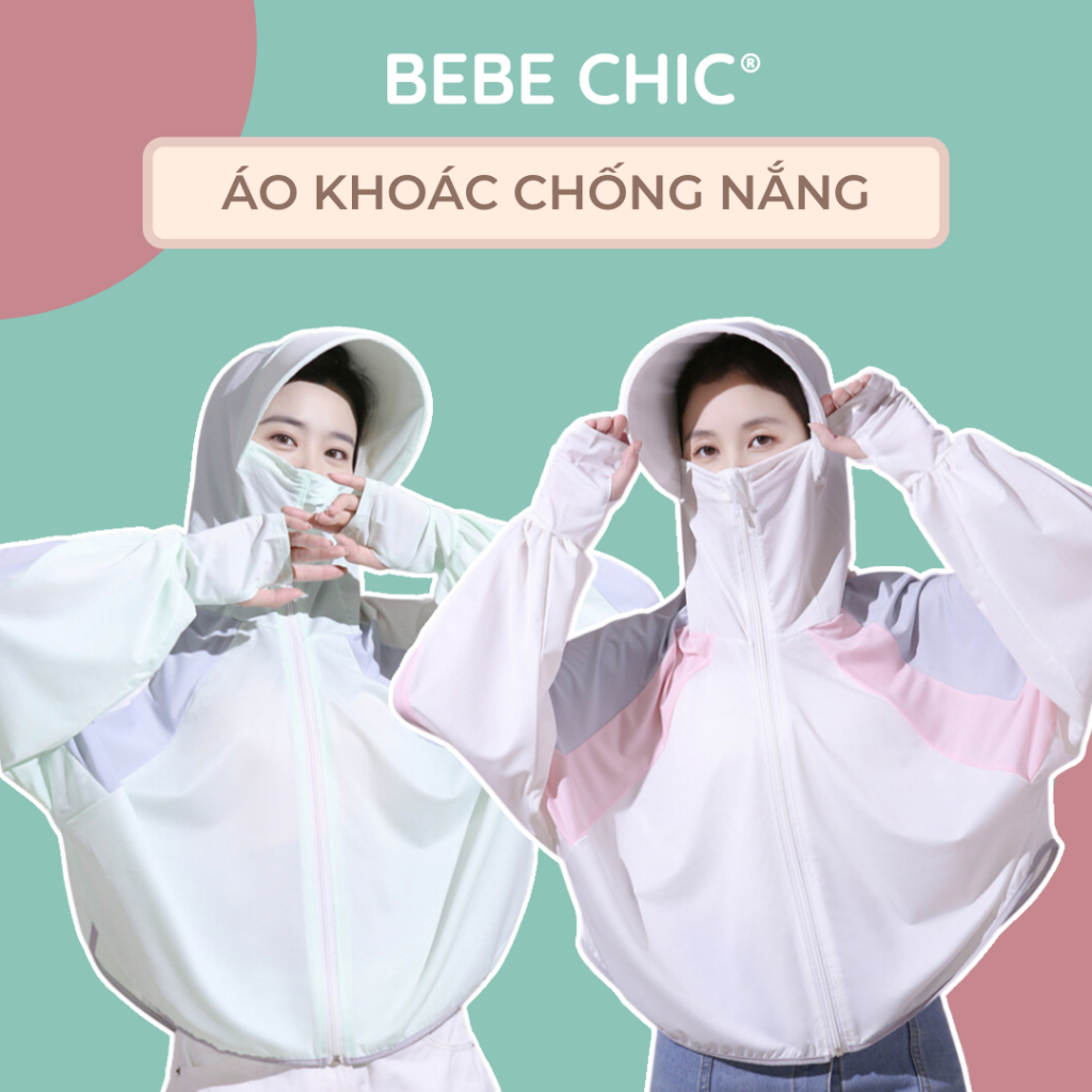 Áo Khoác Chống Nắng, Có Mũ Rộng Vành Cao Cấp AK002 BEBECHIC