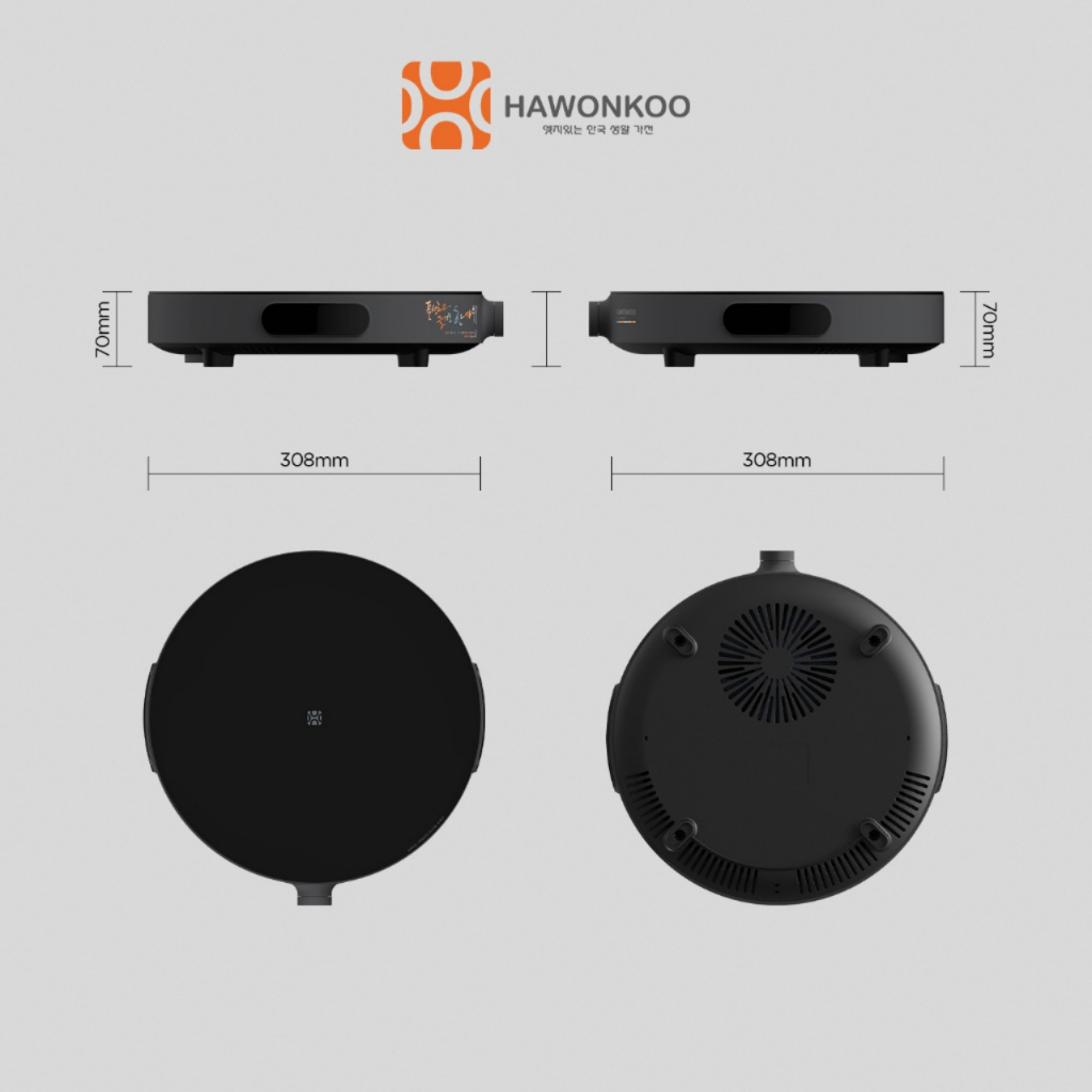 Bếp Từ Đơn Hawonkoo CEH-101, Công Suất 2000W,Mặt Kính Ceramic Tặng kèm nồi lẩu