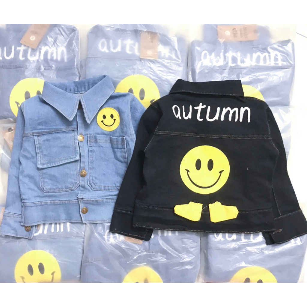 ÁO KHOÁC BÒ MẪU AUTUMN MẶT CƯỜI CHO BÉ