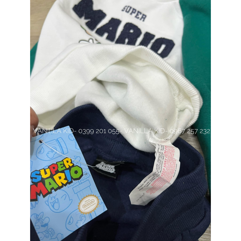 Bộ nỉ Mario dư xịn cho bé