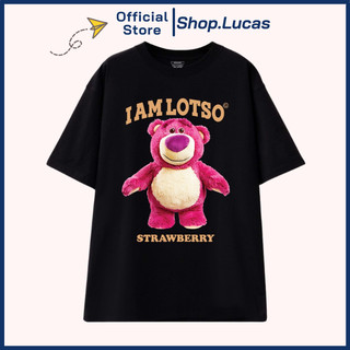 Áo Thun Gấu Dâu LOTSO Áo Phông Cặp Đồng Phục Gia Đình Cho Bé Trai Bé Gái