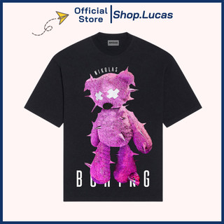Áo Phông GẤU HỒNG MẮT X Đồng Phục Gia Đình Áo Thun Cặp Đôi Local Brand Unisex Nam Nữ Cotton Vải Mát shop.lucas