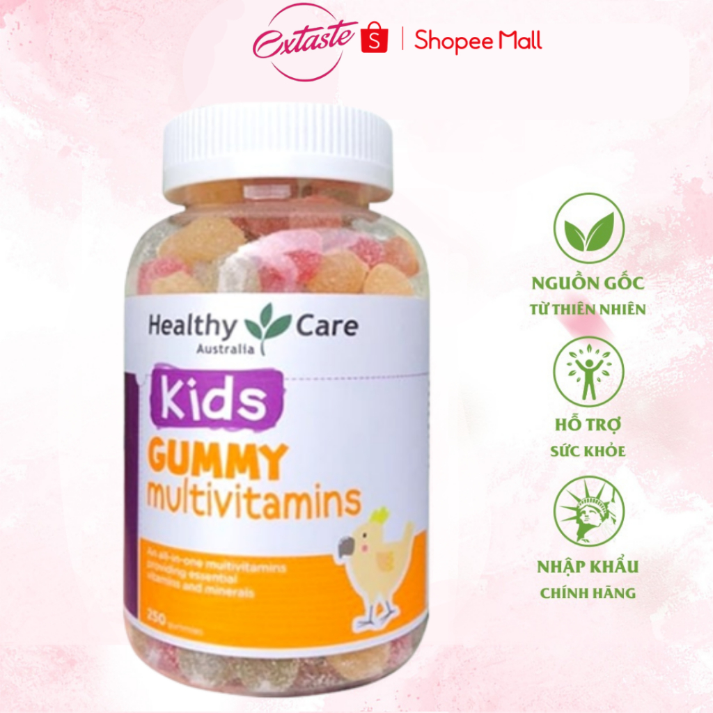 Kẹo dẻo bổ sung vitamin tổng hợp cho bé Healthy Care Kids Gummy Multivitamins 250 viên