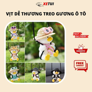 Chú vịt treo xe đu xích đu đáng yêu trang trí xe hơi