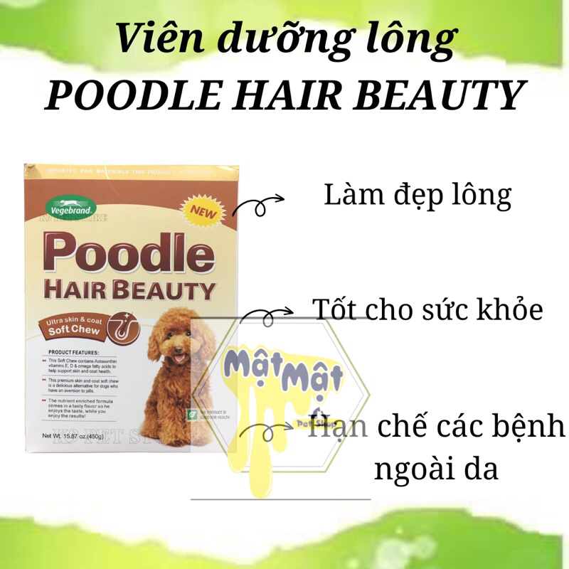 Viên dưỡng lông Poodle Hair Beauty 450g