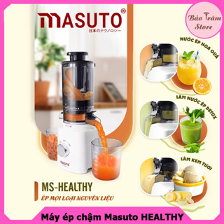 Máy ép chậm trái cây Masuto HEALTHY 0.6L, Công suất mạnh, Ép nhanh ép kiệt bả, Tiết kiệm điện, Dễ vệ sinh máy
