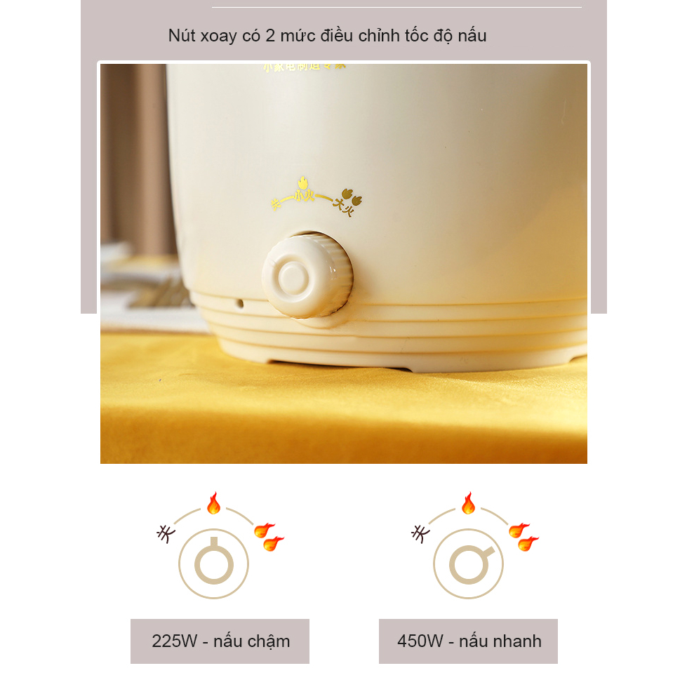 Nồi Lẩu Điện Mini - Chảo Điện Đa Năng HADOCHI Nồi Nấu Đa Năng Tự Động Bảo Hành 3 Tháng