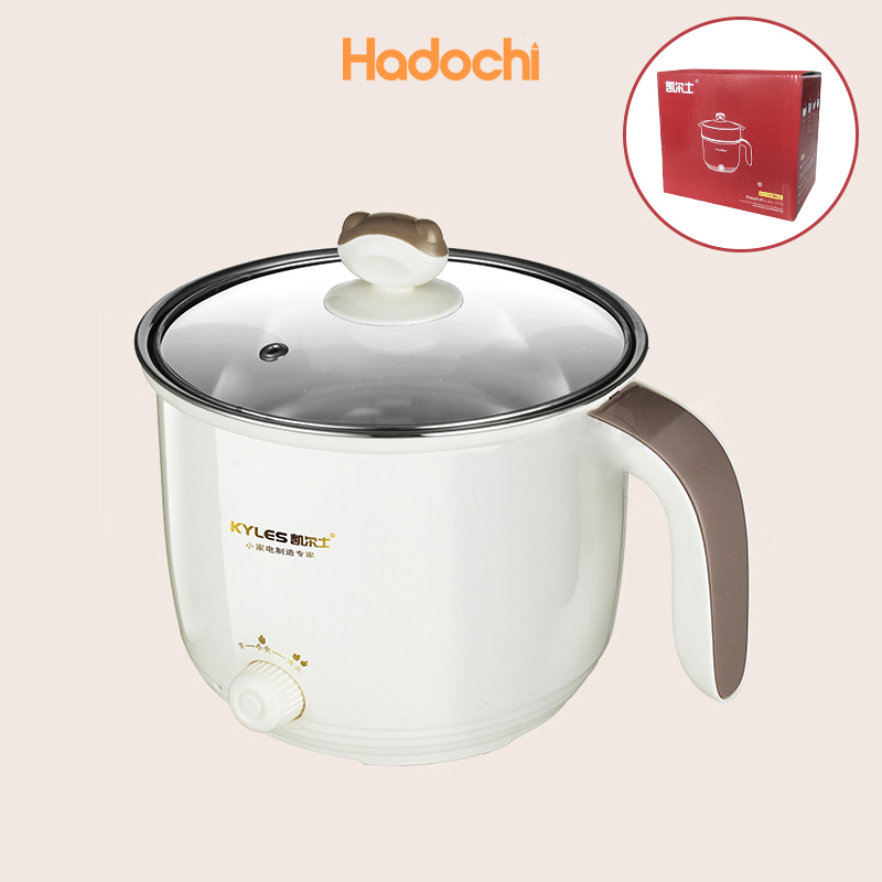 Nồi Lẩu Điện Mini - Chảo Điện Đa Năng HADOCHI Nồi Nấu Đa Năng Tự Động Bảo Hành 3 Tháng