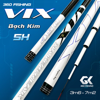 Cần câu tay vix bạch kim 5h cần câu đài câu đơn carbon cần câu cá cao cấp tặng kèm ngọn
