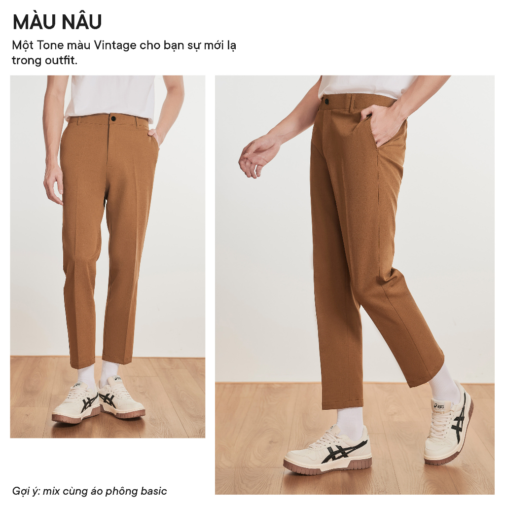 Quần kaki nam dáng baggy vải co giãn JBAGY, cạp chun ẩn tinh tế - JD0103