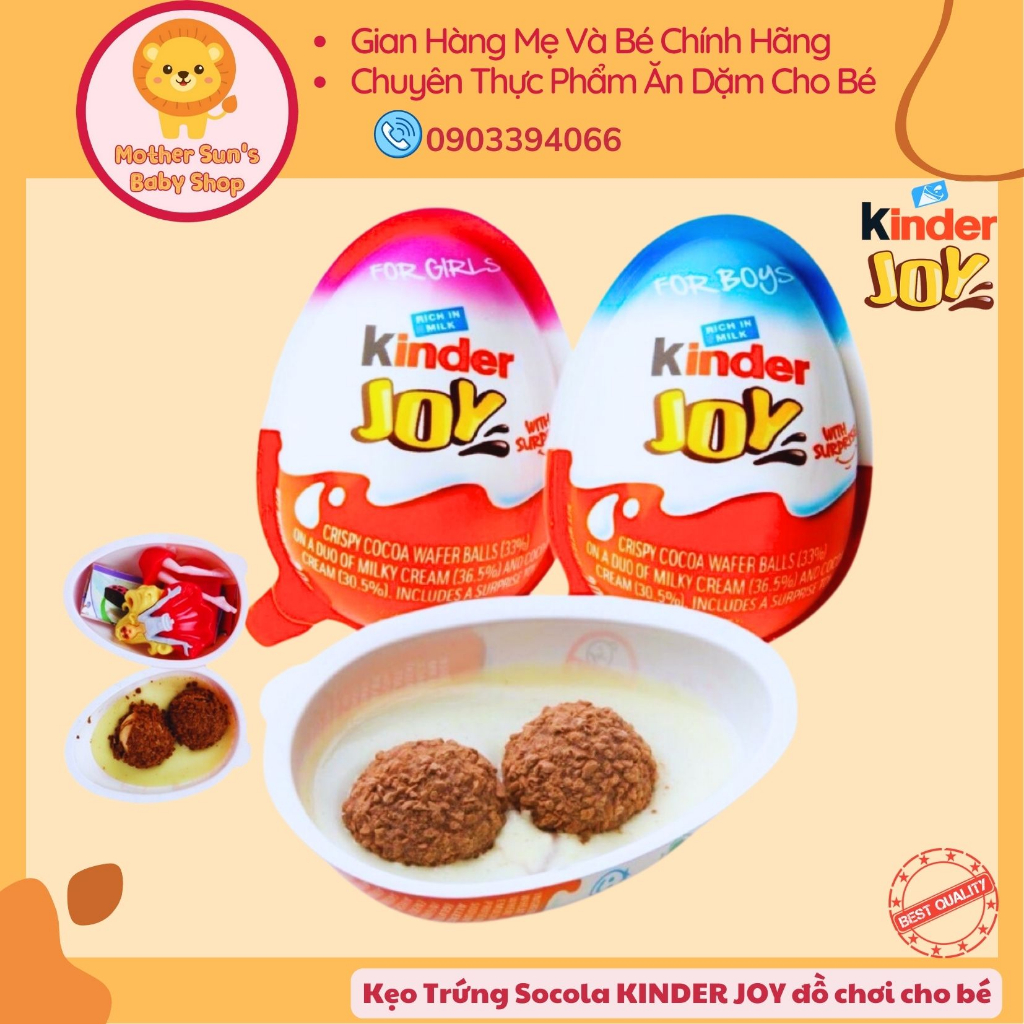 Kẹo Trứng Socola KINDER JOY Bất Ngờ Cho Bé Trai Bé Gái