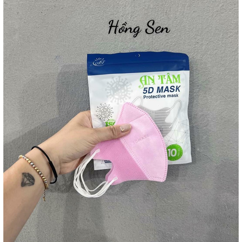 Khẩu Trang Y Tế 5D Mask An Tâm Kháng Khuẩn dày 3 lớp