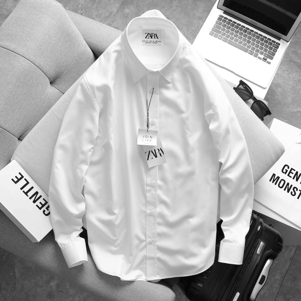 Áo sơ mi nam dài tay ZARA  chất vải cotton mát mịn ít nhăn