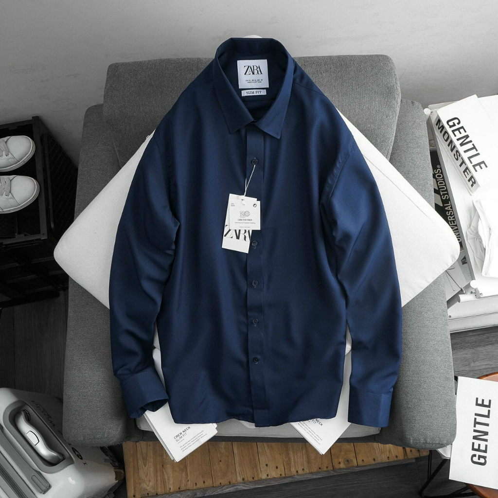 Áo sơ mi nam dài tay ZARA  chất vải cotton mát mịn ít nhăn