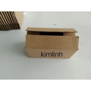 Combo 100 Hộp carton 13x7x8 cm ( hộp màu nâu)