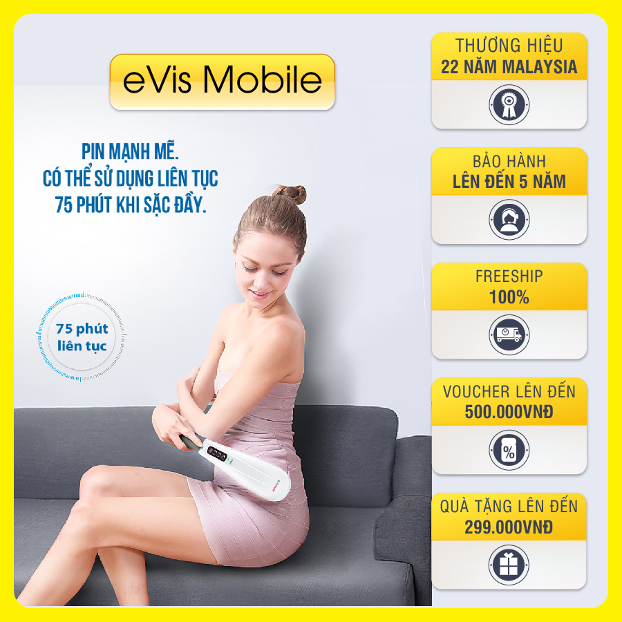 Máy Massage Toàn Thân Cầm Tay OKIA eVis Mobile chính hãng MALAYSIA