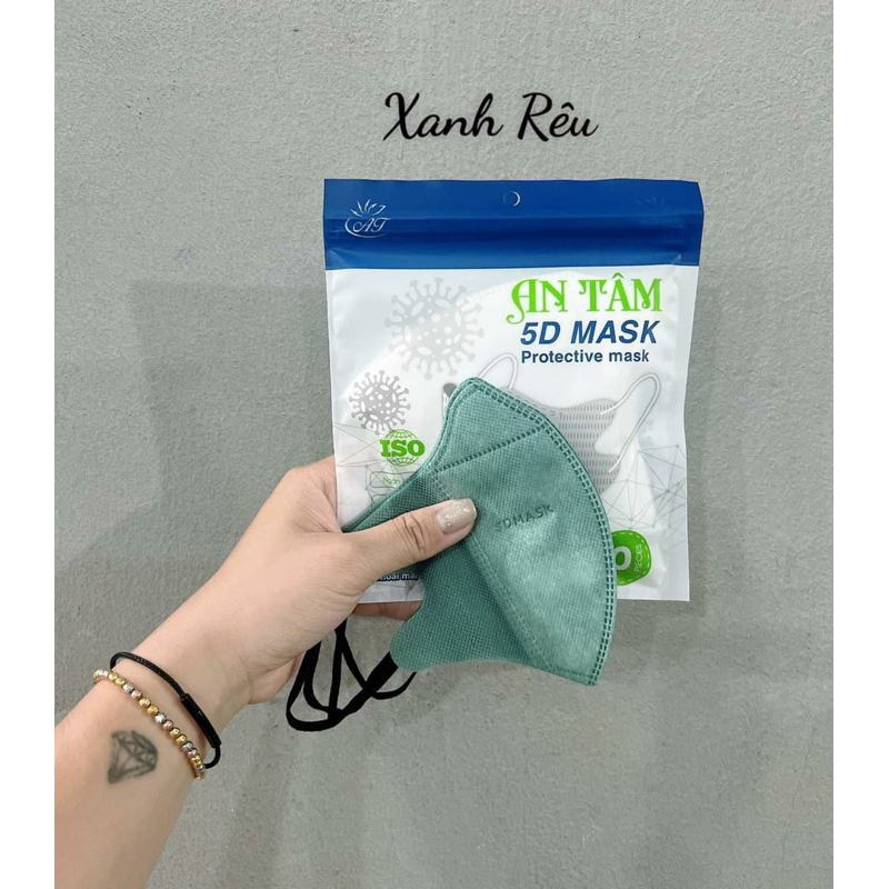 Khẩu Trang Y Tế 5D Mask An Tâm Kháng Khuẩn dày 3 lớp