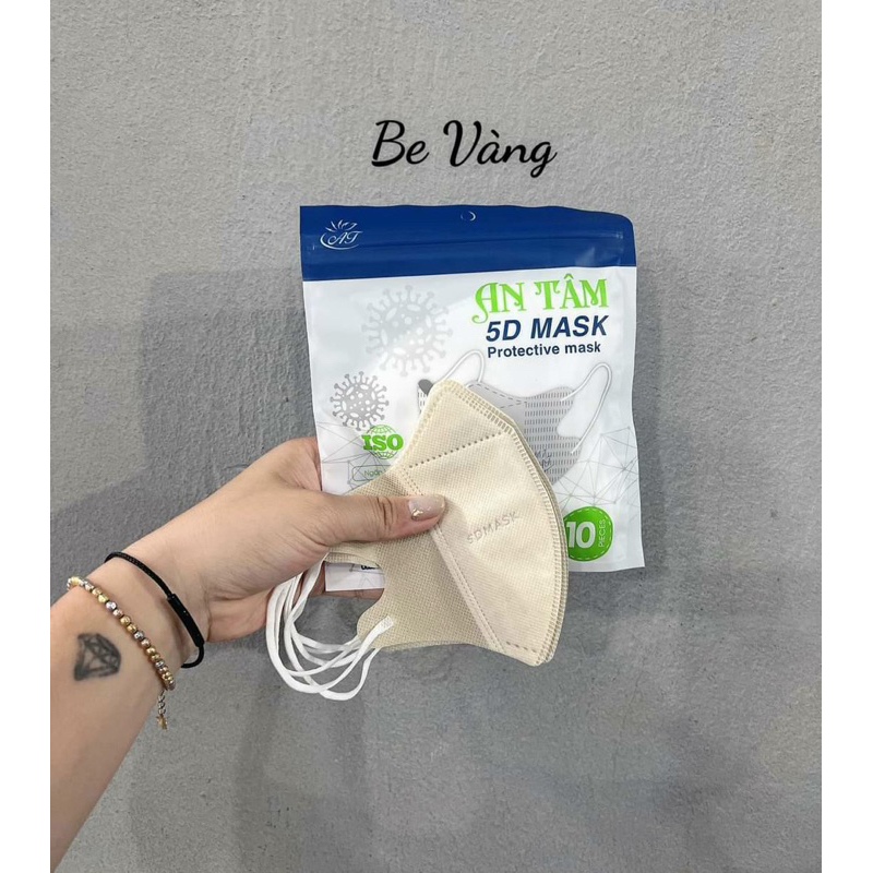 Khẩu Trang Y Tế 5D Mask An Tâm Kháng Khuẩn dày 3 lớp