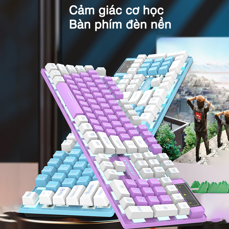 Bàn phím máy tính LED LIGHT RGB Nút cơ học Bàn phím có dây giá rẻ Thích hợp cho văn phòng và trò chơi