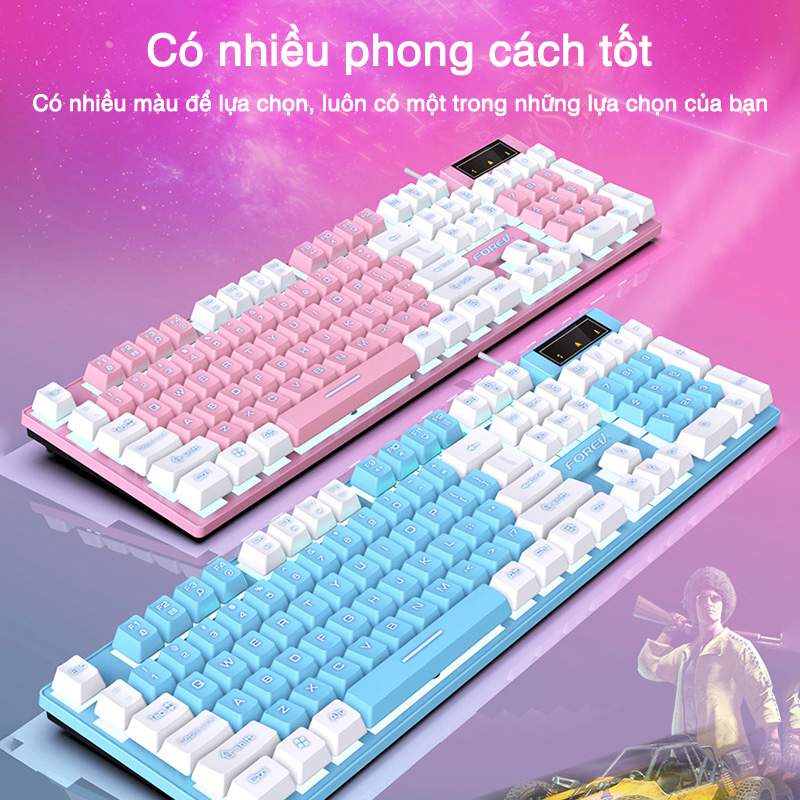 Bàn phím máy tính LED LIGHT RGB Nút cơ học Bàn phím có dây giá rẻ Thích hợp cho văn phòng và trò chơi