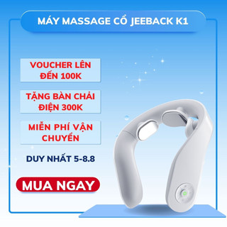 Máy massage cổ Jeeback K1 massage xung điện giúp thư giãn cơ sâu, pin sạc siêu bền bỉ