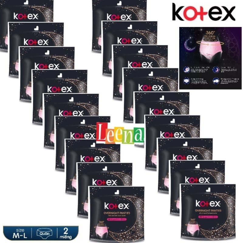 combo 16 gói băng vệ sinh dạng quần Kotex loại 2 miếng/gói