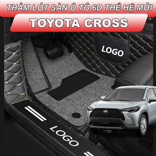 Thảm lót sàn ô tô 6D Toyota Corolla Cross (2020-2024)  thành cao, tràn viền bậc cửa