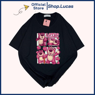 Áo Phông Hot GẤU DÂU LOTSO MẪU MỚI Áo Thun Local Brand Unisex Nam Nữ Form Rộng Tay Lỡ Cotton Vải Mát shop.lucas