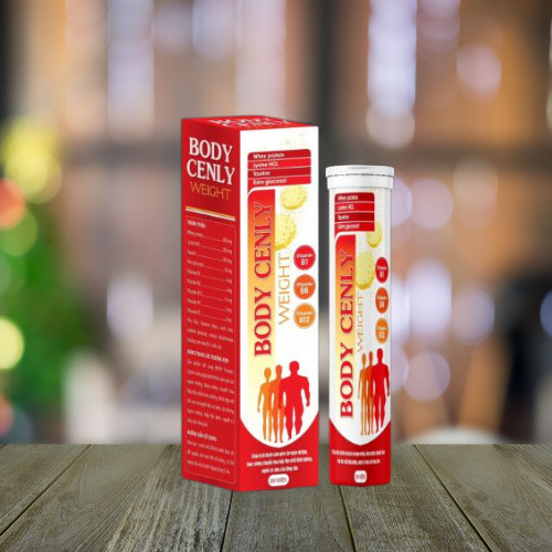 Viên Sủi Tăng Cân BODY CENLY WEIGHT - Tăng Cân An Toàn, Giảm Mệt Mỏi, Ăn Ngon, Hấp Thụ Tốt - Lọ 20 Viên
