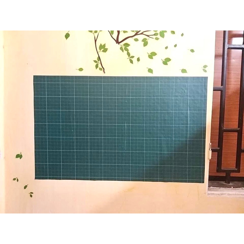 Bảng decal dán tường kẻ ô ly tiểu học viết phấn kích thước từ 60 cm đến 5m