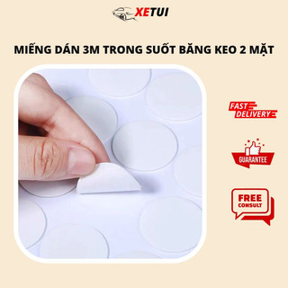 Combo 10 miếng dán 3m trong suốt, băng keo 2 mặt dán đa năng