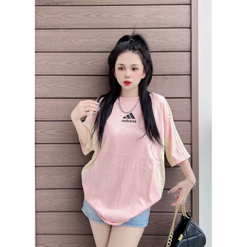 Áo thun chất cotton su form rộng tay lỡ - Da.s phối hông