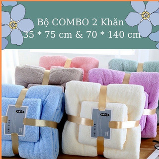 Bộ 2 Khăn Lông Cừu (khăn tắm + khăn mặt)