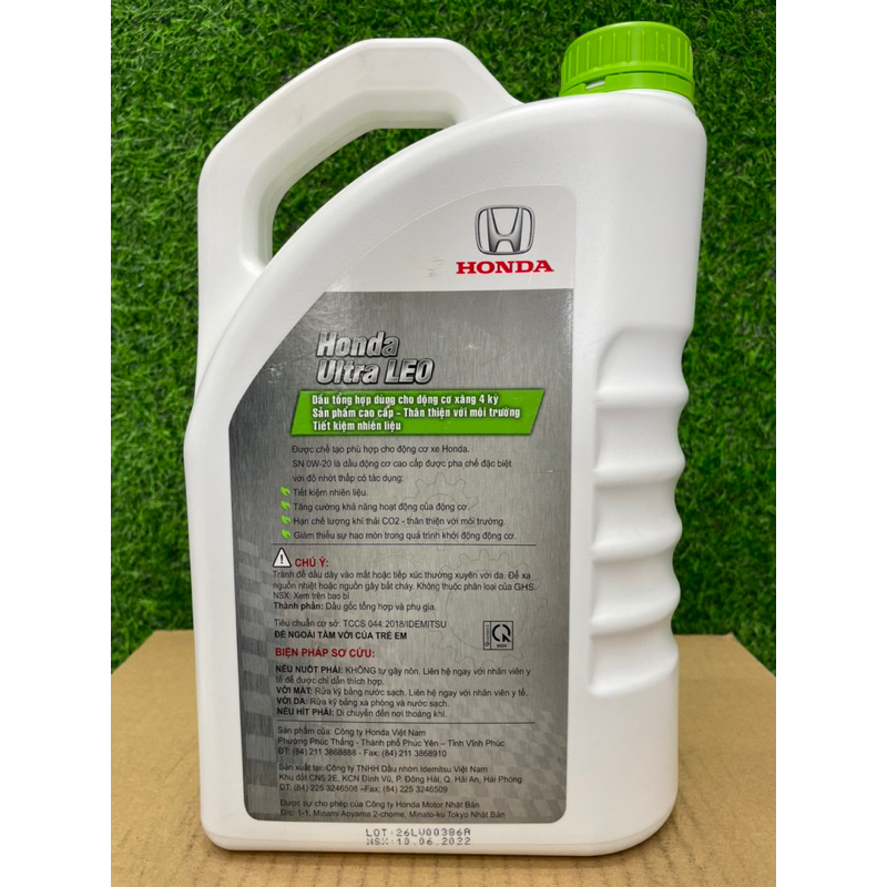 Nhớt động cơ HONDA Ultra LEO 0w20 cao cấp - Nhớt chuyên dùng cho xe Honda