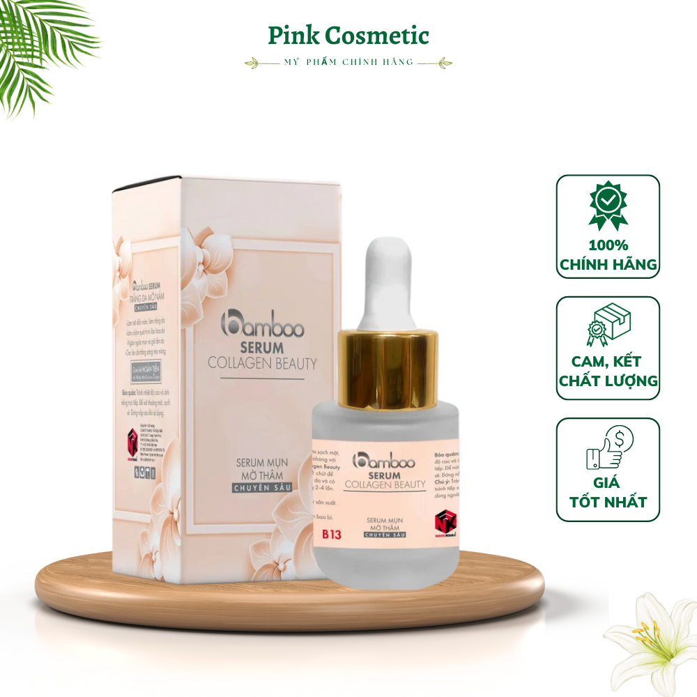 Serum mụn mờ thâm chuyên sâu BamBoo sạch mụn mờ thâm sẹo trắng da20ml
