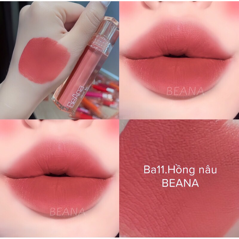 Son BeAna Cao Cấp - Son Kem Siêu Lì Không Chì Mềm Môi Công Nghệ Mới Nhất- Son B.A Ver4