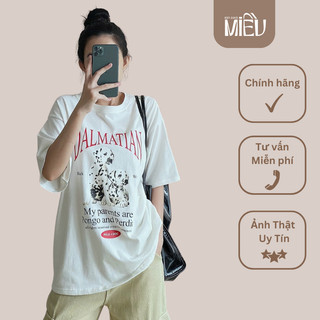 Áo thun in hình dễ thương Dalmatian Miều Est.2013