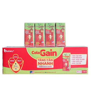 (Mẫu Mới)Sữa bột pha sẵn Colos Gain 110ml/180ml (thùng 48 hộp date mới)