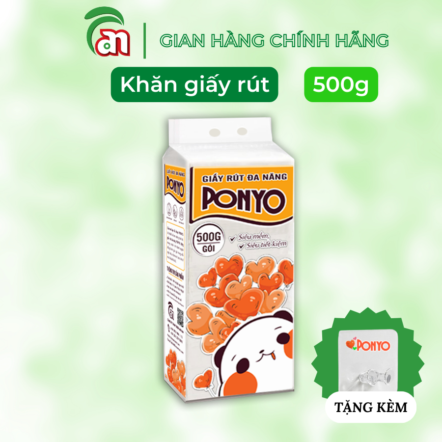 Khăn Giấy Rút Đa Năng Treo Tường Ponyo Gói 500g