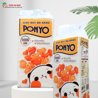 Khăn Giấy Rút Đa Năng Treo Tường Ponyo Gói 500g