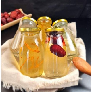 Hũ thuỷ tinh 200ml nắp thiếc đựng yến chưng