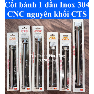 Cốt bánh inox 304 1 đầu cnc nguyên khối cts: wave, future, exciter, dream